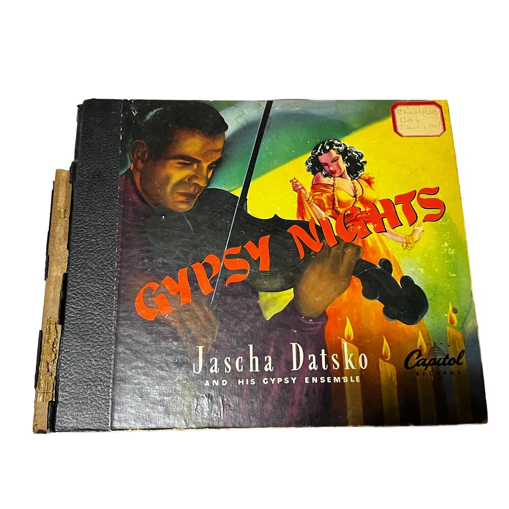 VTG Capitol Records Gypsy Nights by Jascha Datsko 78 Record Collection Set 1947